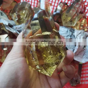 Wholesale Natural Rock Polished Citrine Quartz Points for Sale thumbnail-1