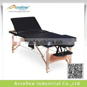 Portable Folding Wooden Massage Bed Used Hospital Massage With Soft PU Leather thumbnail-2
