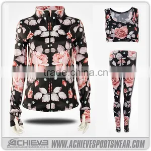 Custom 2016 Hot Sale Yoga Ladies Jerseys Sublimation Sport Yoga Fashion Wear thumbnail-1