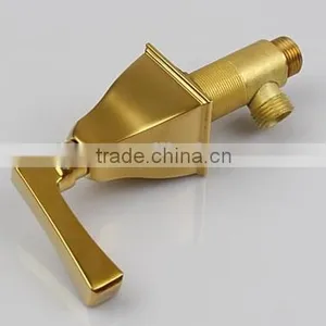 Modern Widespread Bathroom Three Holes Sink Faucet in Gold With Double Handles thumbnail-2