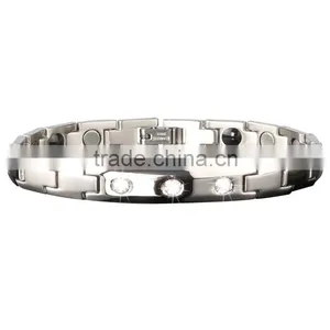 Noproblem D009 FDA Bio Scalar Energy Magnetic Germanium Health Stainless Steel Frendship Charm Bracelet thumbnail-3