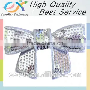 Factory Custom Hot Sale Embroidery Sequins Bowknot thumbnail-4
