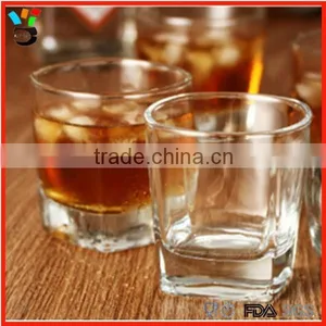 Square Corner Heavy Bottom Whiskey Glass Whiskey Sctoch Glass thumbnail-1