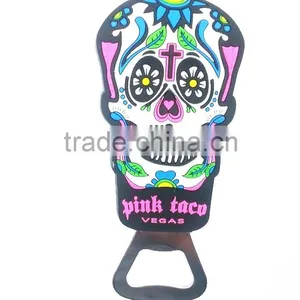 China Wholesale Sugar Skull Fridge Magnet Bottle Opener/ Beer Bottle Opener thumbnail-1