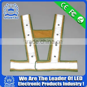 2016 Chian ODM Factory LED Refletive Vest For Road Safety At Night thumbnail-6