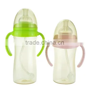 Cheap Baby Milk Bottle With Soft Nipple and Automatic Straw thumbnail-3