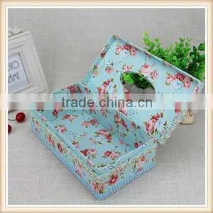 Flowers Fabric Design Royal Tissue Box thumbnail-3