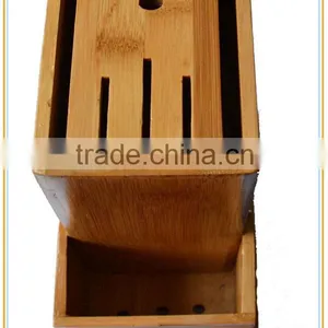 7 Slots Practicality Bamboo Kitchen Knife Holder Set thumbnail-4