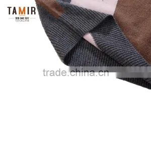 Ladies Cashmere Latest Design Winter Sweater, Ladies Contrast Color High Neck Sweater thumbnail-5