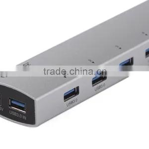 Wholesale OEM 7 Ports USB 3.0 Hub With Power Adapter,superspeed Usb Hub thumbnail-3