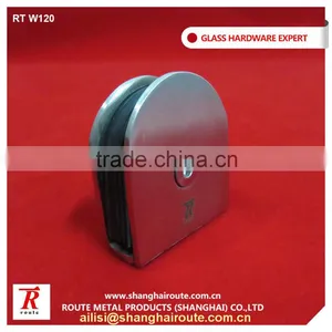 High Quality Bright Polished Flat Base D Shape Stainless Steel Tempered Glass Clamp thumbnail-4