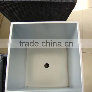 3PCS Rattan Flower Pot With Plastic Box Inside thumbnail-6
