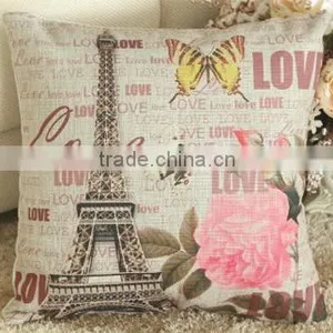 Custom Printed New Design Linen Cotton Cushion Cover Wholesale With Invisible Zipper thumbnail-6