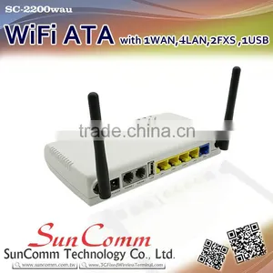 SC-2200wau Smart Voip Wifi ATA With 1 WAN , 4LAN , 2FXS, 1USB,Gigabit, 802.11b/g/n thumbnail-3