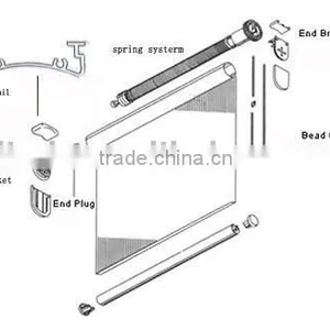 Semi-auto Spring Loaded Roller Blinds thumbnail-1