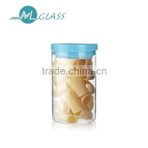 ML 500ml Heat Resistant Glass Storage Jar With Plastic Lid N6504 thumbnail-1