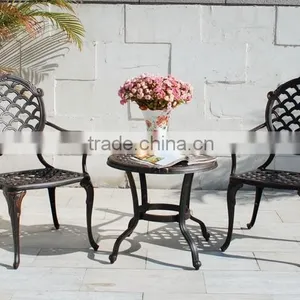 New Design Patio Furniture Cast Aluminum Bistro Table Set Outdoor Furniture thumbnail-1