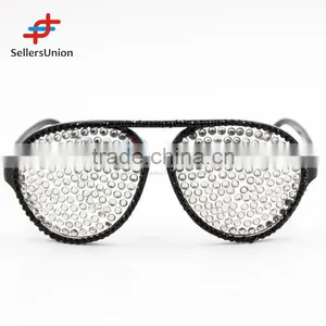 2017 Hottest Sale No.1 Yiwu Export Commission Agent Hot Sale Silver Diamante Eye Glasses thumbnail-1