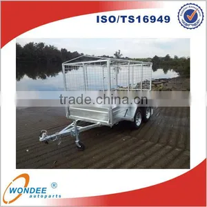 Hot Dipped Galvanized 8'x5' Tandem Axle Cage Box Tipping Trailer thumbnail-1