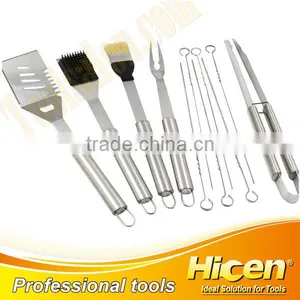 7pcs Stainless Steel Handle BBQ Tool Set With Aluminum Case thumbnail-2