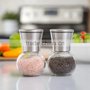 Stainless Steel Salt And Pepper Grinder Set Manual Mill Shakers With Adjustable Ceramic Grinder thumbnail-3