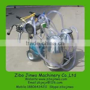 Cow Milking Machine With Double Milk Bucket thumbnail-1
