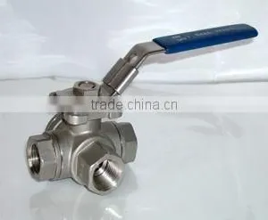 304 316 Stainless Steel 3-way Water Valve thumbnail-2