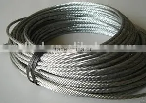Factory Stock CE Hard Strength 6mm 7x7 Galvanized Carbon Steel Wire Rope thumbnail-1