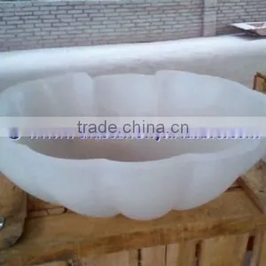 High Quality NATURAL STONE PURE WHITE ONYX SINKS BASINS COLLECTION thumbnail-6