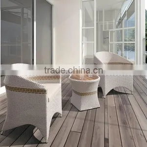 Bisini Luxury Outdoor Furniture, Luxury Outdoor Rattan Single Chair With Table thumbnail-1