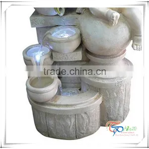 Popular LED Resin Funny Water Fountain With Pot thumbnail-3