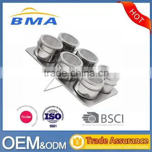 China Magnetic Spice Jar Set Rack Holder Condiments Storage Set thumbnail-1