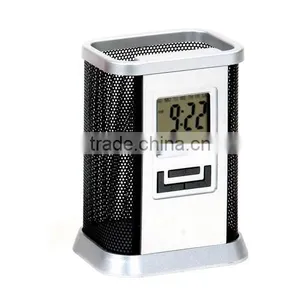 Popular Digial Plastic Table Clock With Pen Holder thumbnail-1