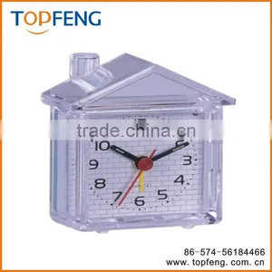 Lovely House Shaped Fluorescent Snooze Quartz Alarm Clock Home Decor Desktop Clock thumbnail-1