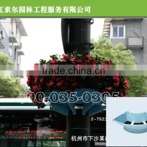 Half Round Plastic Planter for Vertical Landscaping of Lamppost thumbnail-1