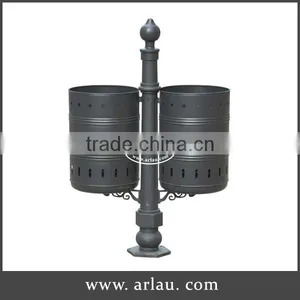 Arlau Steel Iron Wall Mounted Trash Bin thumbnail-1