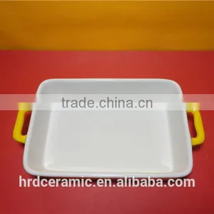 Microwave Safe Porcelain Dish Unique Bakeware With Handle thumbnail-3