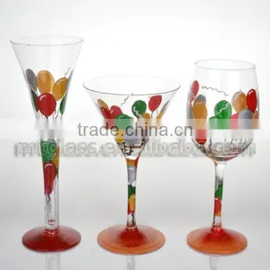 FDA,Eco-friendly,hand Paint Elegant Celebrate Party Ballon Design Martini Glass thumbnail-1