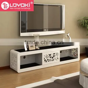New Design Beautiful Carving Flower TV Console With Drawer Eco-friendly Wood Furniture Easy Assembly Living Room Furniture thumbnail-5