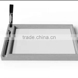 Multi-function Beton Storage Rectangular Tray Practicall Cement Office Paper Tray Pen Holder thumbnail-1