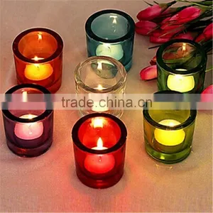 Sprayed Colorful Votive Glass Candle Holder Cheap Price High Quality thumbnail-1
