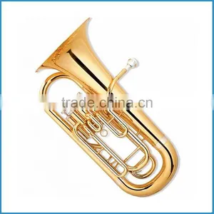 Gold Lacquer Cupronickel Silde 4 -key Piston Valve Euphonium thumbnail-1