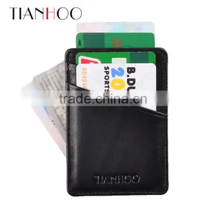 Slim Leather 6-slot Credit Card Holder Card Sleeve Wallet for Business thumbnail-1