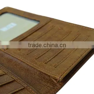 Promotion Gifts Crazy Horse Leather Long Credit Card Wallet Men With Coin Pocket thumbnail-5