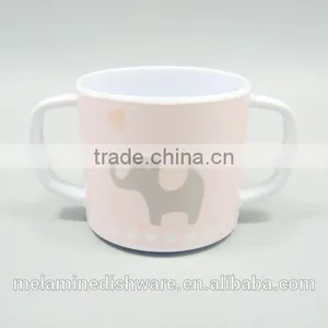 Two Handle High Quality Kids Milk Water Soup Drinking Mug Melamine Cup thumbnail-3