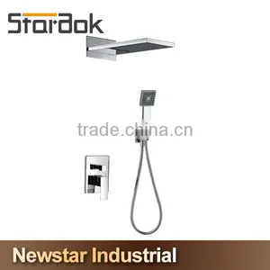 Star.aok Bathroom Shower Faucet Hot and Cold Water Gold Plated Floor Standing Faucet thumbnail-1