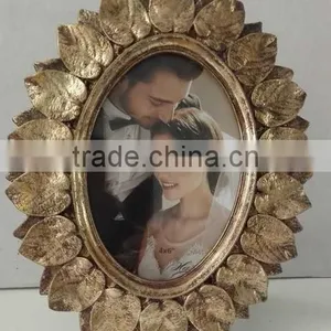 Golden Wedding Photo Frame Home Decor Polyresin Photo Frame thumbnail-1