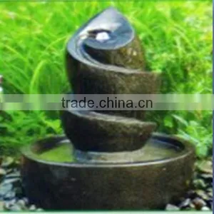Fish Shape Granite Stone Wedding Led Water Fountain Decoration thumbnail-1