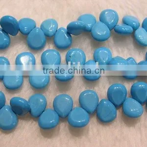 Blue Teardrop Natural Loose Turquoise Beads thumbnail-1