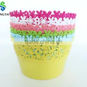 2016 New Style Plastic pp Circular Fruit Basket With Sunflower thumbnail-5
